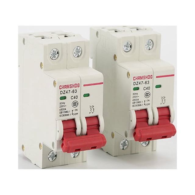 Langgg 1/2/3 230V Home Hotel Circuit Breaker Replacement Bedroom Single Handle Power Main Switch Controller Component Accessories 63A 1 Pc