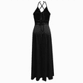 thumbnail image 2 of ZOELNIC Women's Sexy V Neck Maxi Dress Spaghetti Strap Sleeveless Backless High Slit Long Dress Summer Party Cocktail Dress, L, 2 of 8