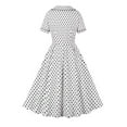 thumbnail image 3 of Vestido de Manga Corta para las Mujeres, Vestido Casual de Cuello en V de Bolsillo de Impresión de Moda Sexy Hecho de Poliéster Ligero para el Verano, Vestido de Verano para las Mujeres, 3 of 5