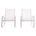 thumbnail image 4 of Modway Traveler Aluminum & Mesh Patio Rocking Chair in White (Set of 2), 4 of 6