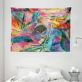 thumbnail image 1 of Abstract Tapestry, Retro Background Graphic Artistic Composition in Watercolors Creative Illustration, Wall Hanging for Bedroom Living Room Dorm Decor, 80W X 60L Inches, Multicolor, by Ambesonne, 1 of 2