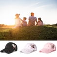 thumbnail image 4 of harmtty Baseball Cap Casual Breathable Wide Brim Buckle Closure Windproof Sun Adjustable Chinese Style Bird Flower Embroidery Outdoor Women Hat for Daily Life Black, 4 of 8
