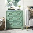 thumbnail image 2 of SAFAVIEH Izumi Solid Geometric 3 Drawer Chest, Turquoise, 2 of 9