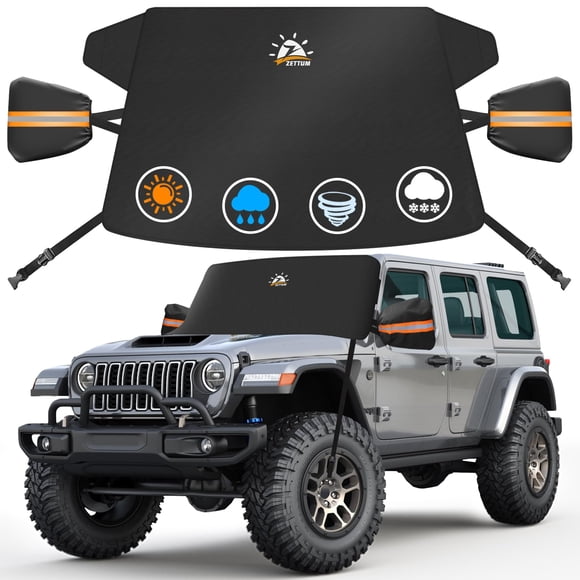 Cubierta para parabrisas de coche contra nieve Zettum para Jeep Wrangler 600D