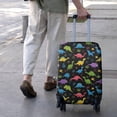 thumbnail image 3 of Black Cartoon Colorful Dinosaurs Plants Pattern Luggage Cover Fashion Suitcase Cover Baggage Covers Fit 25-28 Inch Luggage (Go Travel), 3 of 5