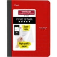 thumbnail image 3 of (2 pack) Five Star Composition Book Plus Study App, Wide Ruled, 7.5" x 9.75", Fire Red, Poly, 80 Sheets, 3 of 11