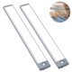 thumbnail image 1 of Paquete de 2 luces debajo del gabinete Sensor de movimiento Luz de armario Batería recargable inalámbrica Luces LED magnéticas ultradelgadas para gabinetes para cocina, cajón, esta, 1 of 3