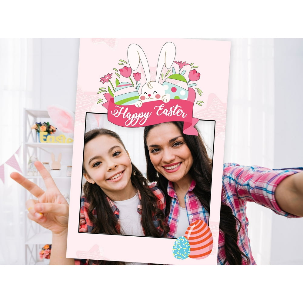 Large Easter Photo booth Frame, Happy Easter Egg Hunt, Easter