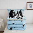 thumbnail image 5 of Catabedysis Rustic Camping Full Size Comforter Sets,Bear Silhouette Print Bedding Comforter Set For Boys,Multicolor,Light Gray Reversible,3pcs,1 Comforter and 2 Pillowcases, 5 of 7