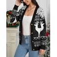 thumbnail image 6 of Yesfashion Womens Christmas Casual Lightweight Long Sleeve Open Front Cardigan Sweaters, 6 of 7