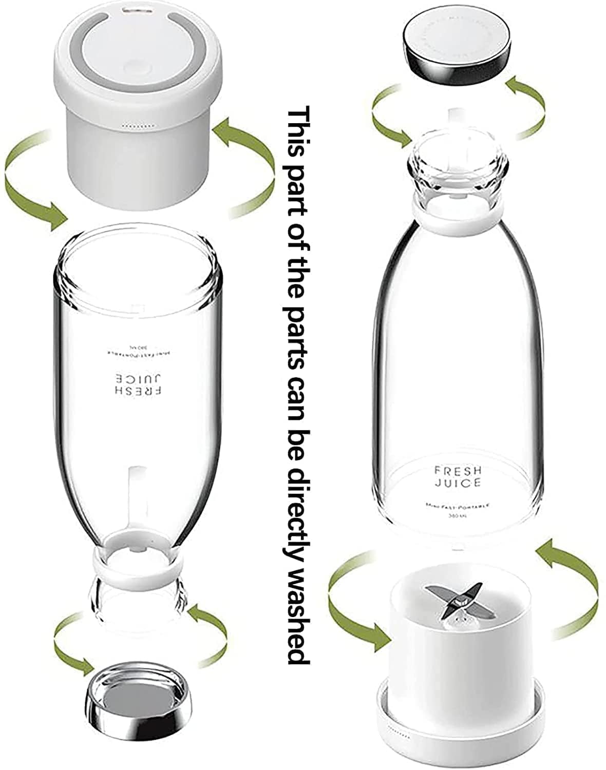 Portable Blender for Shakes and Smoothies with 11.83 Oz Travel Cup and Lid,Durable Stainless Steel Blades for Juice Blending Performance, Black