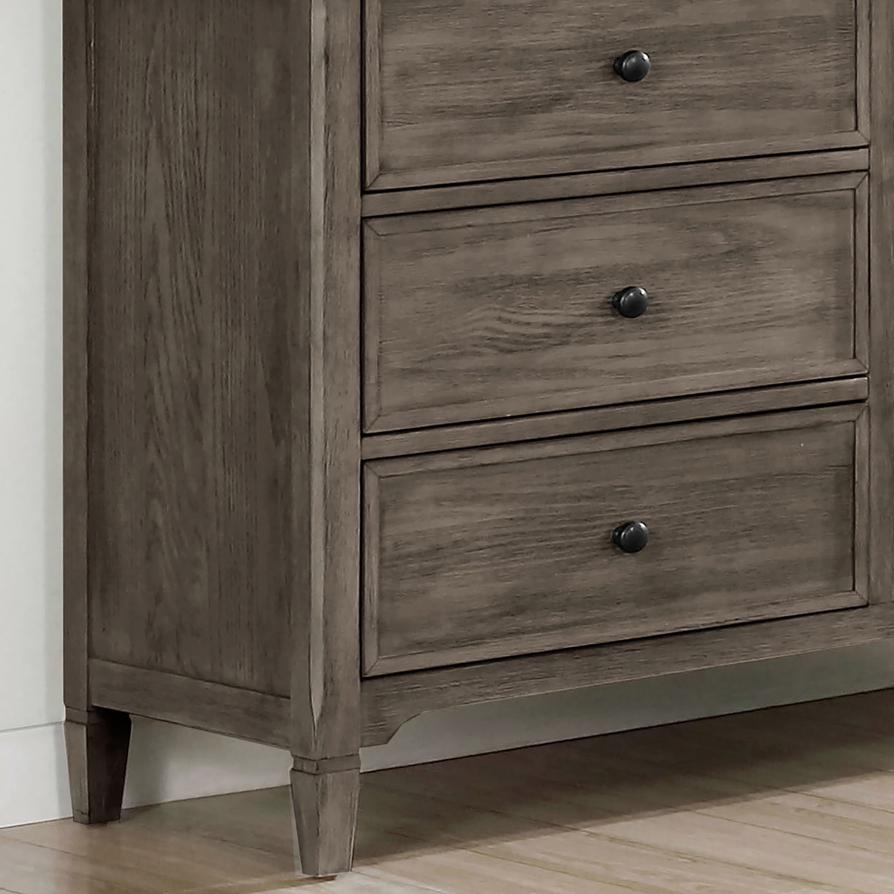 Furniture of America Memora Adult Transitional 6-Drawer Dresser, Wire-Brushed Warm Gray