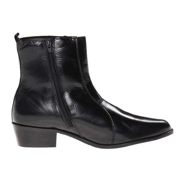 Men's Stacy Adams Santos Side Zip Boot Soft Leather Black 24855-001