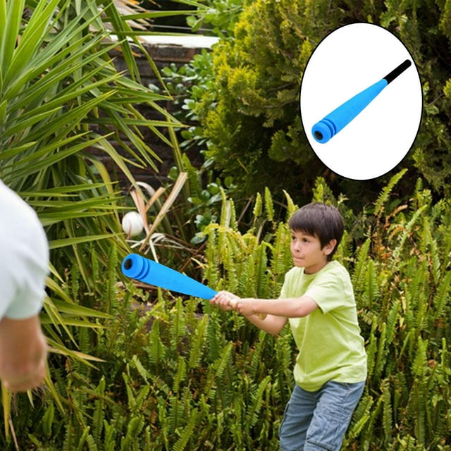 Bate de Béisbol de Esponja, Juguete Educativo, 2 Piezas, Pelota Suave, 1 Juego de Entrenamiento de Bate de Béisbol, Juguetes de Regalo para Niños Azul 54cm