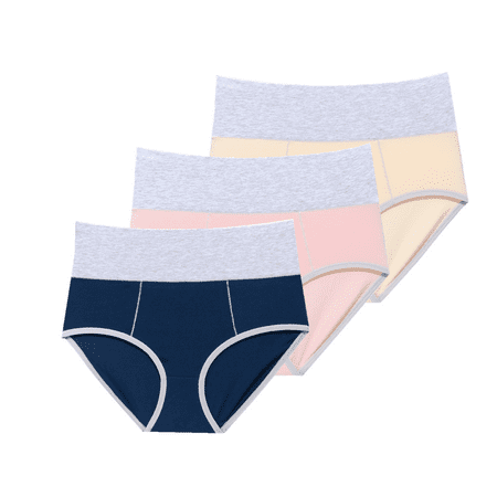 

BESTSPR Women s Cotton Underwear High Waist Briefs Ladies Soft Breathable Panties Full Coverage Underpants