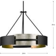 thumbnail image 7 of Lowery Collection Five-Light Matte Black/Aged Silver Leaf Industrial Luxe Pendant, 7 of 7