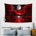 thumbnail image 7 of RKSupls Artistic Red Night Trees and Moon Tapestry,Home Tapestry Suitable for Hanging for Decorative Wall Hanging, Decorative Bedroom, Living Room Decoration - 60x40in, 7 of 7