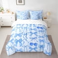 thumbnail image 2 of Feelyou Fashion Bow-tie Twin Bedding Sets 7pcs, Blue Butterfly Knot Bedding Comforter Set, 2 of 8