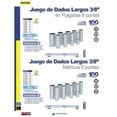 thumbnail image 2 of Juego De 9 Dados Largos Milimétricos Surtek 3/8 S12M, 2 of 3
