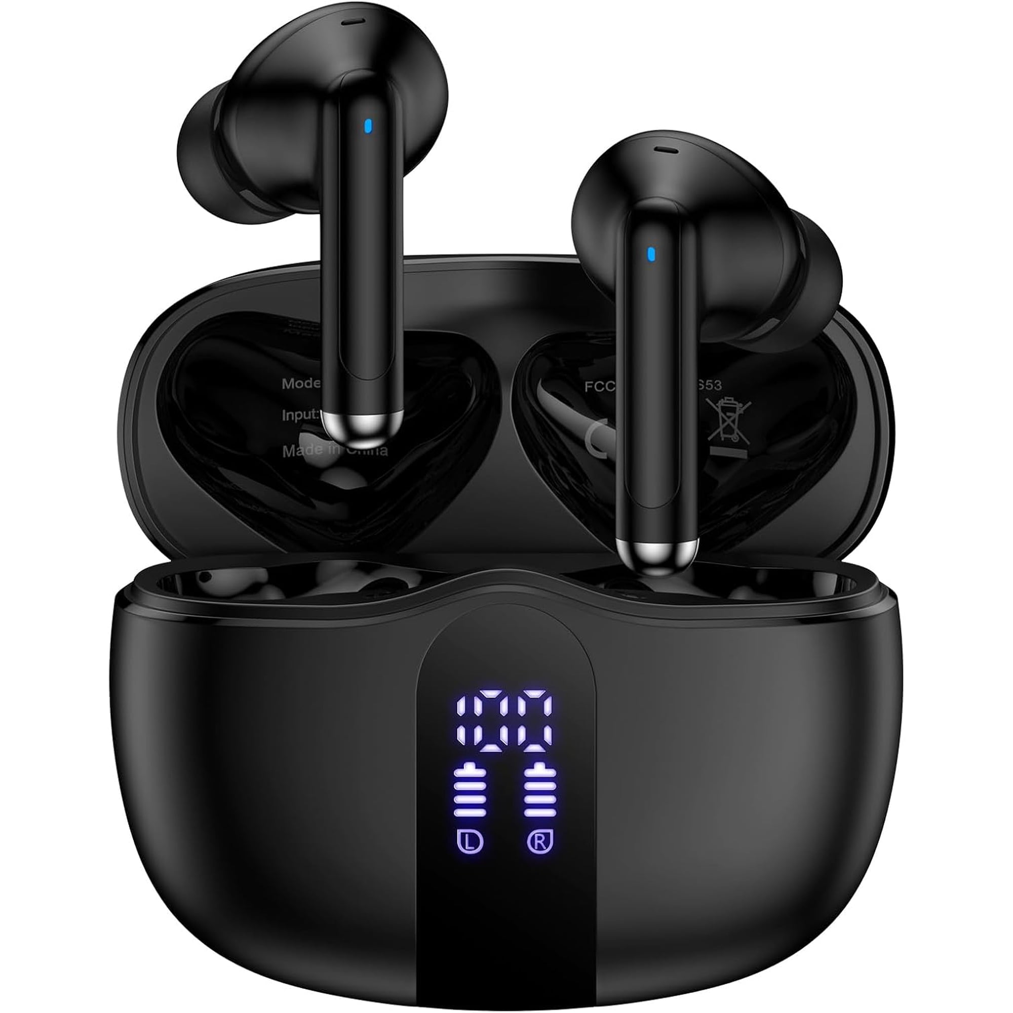 Earbuds for iPhone 17 Air 17 Pro 17 Pro Max 16e 16 Pro 16 Pro Max 16 Plus 16 15 Pro 15 Pro Max 15 Plus 15,60H Bluetooth Headphones in Ear Buds Noise Canceling IPX7 Waterproof LED Earphones