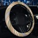 thumbnail image 1 of Funda para volante de coche, tela de lino grueso (G#), estilo étnico, ajuste universal de 15 pulgadas, antideslizante y absorbente del sudor JM, 1 of 4