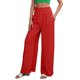thumbnail image 1 of Pantalones casuales de cintura alta para mujer - Cintura elástica, corte holgado - Tejido suave y elástico para viajar, estar en casa o salir, para todas las estaciones, 1 of 4