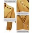thumbnail image 3 of Giolshon Women's Faux Leather Jacket Moto Water Resistant Coat, 3 of 4