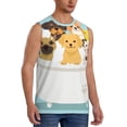 thumbnail image 2 of Kdxio Cute Dog In Bathtub for Men's Muscle T-shirt,Sleeveless for Workout Running Athletic Gym Lounge Casual, 2 of 5