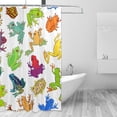 thumbnail image 2 of Coolnut Colorful Frogs Bathroom Waterproof Shower Curtain Set Bathtub Curtain with 12 Hooks for Bathroom Decor,Hotel,Room,60"x 72", 2 of 6
