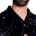 thumbnail image 5 of Virgo Constellation Men's Casual Printed Button Down Short Sleeve Poplin Hawaiian Beach Shirt with Spread Collar Tops, 5 of 6