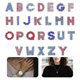 thumbnail image 3 of 26pcs Rhinestones letras Letras de aleación Charm Beads para pulseras de pulsera, 3 of 5