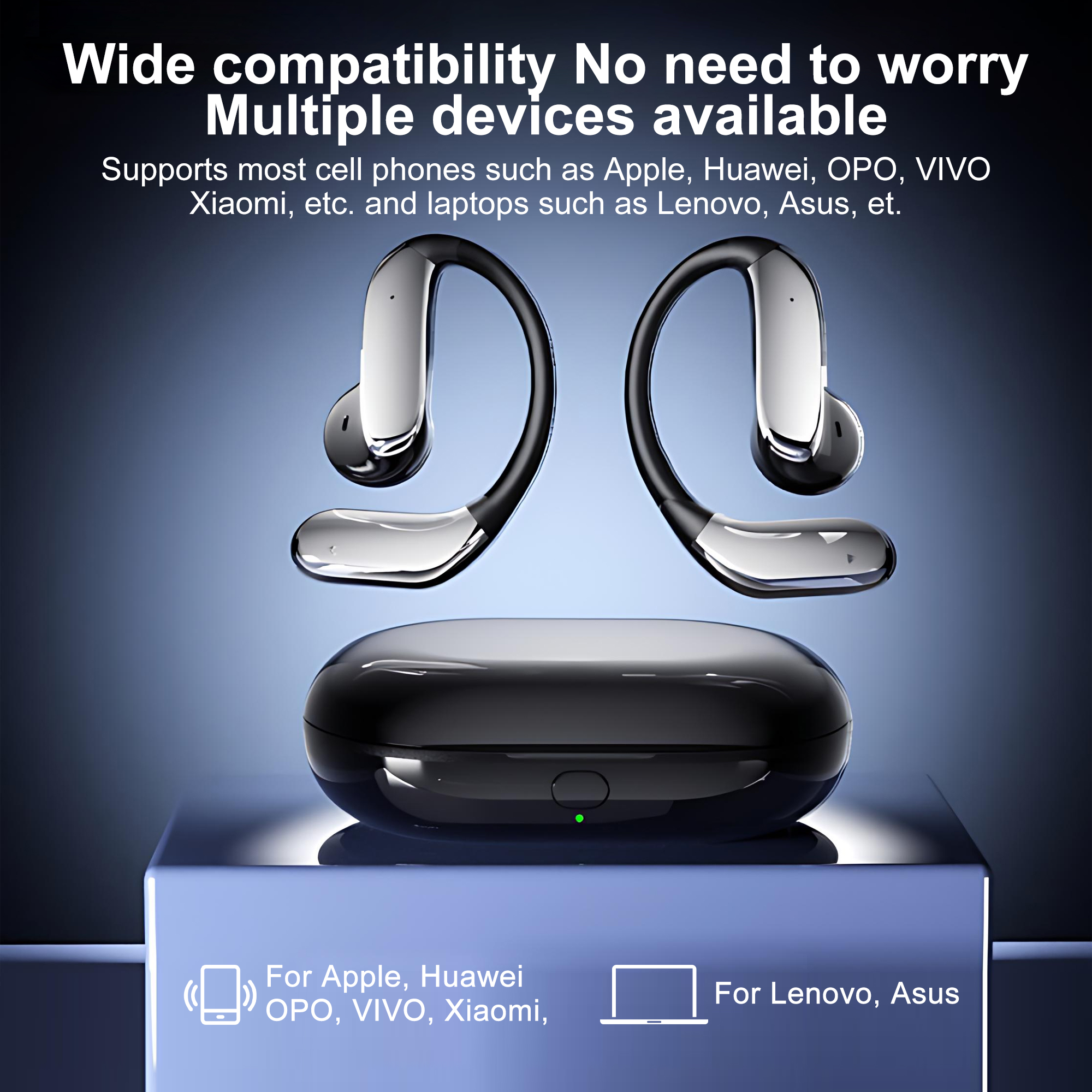 Pecham AI Translation Earbuds Real Time, Noise Cancelling Bluetooth Headphones, On-Ear Earbuds with 144 Languages Two-Way Translator, Fit for iOS & Android for Travel, Business, Learning, Sports