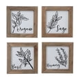 thumbnail image 1 of IH Casa Decor Framed Wood Blocks Kitchen Herbs Asstd - Set of 4, 1 of 4