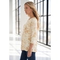 thumbnail image 3 of Roaman's Women's Plus Size Ultimate Three Quarter Sleeve Swing Tee, 3 of 6