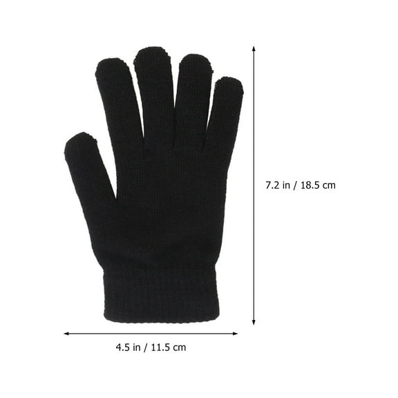 OATIPHO Durable Black Knit Winter Warm Gloves for Indoor Outdoor Use Comfortable Gift for Family and Friends