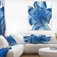 thumbnail image 1 of Blue Fractal Flower with Large Petals - Floral Canvas Art Print, 1 of 3