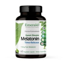 Sweet Dreams, Melatonin, Time-Release, 3 mg, 60 Vegetable Capsules, Emerald Laboratories