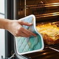 thumbnail image 3 of Teal Pot Holders for Kitchen Heatproof Potholder, 5 Pack Modern Marble Ink Painting Abstract Art Hot Pads Multipurpose Oven Pads Cloth Potholders Trivet for Cooking Baking, 3 of 8
