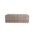 thumbnail image 1 of Baner Garden A104 200 lbs Outdoor Rectangle Glass Table Rattan Patio with Storage Compartment - Mixed Grey, Dark Grey & Light Grey, 1 of 1