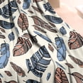 thumbnail image 3 of Blue and Brown Feather Pattern Blanket,Comfortable Soft Flannel Throw Blanket,All Season,Warm Lightweight Blankets for Sofa Bed Couch Living Room Chair,30"x40", 3 of 4