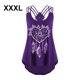 thumbnail image 2 of Guardurnaity Mujeres chaleco correa niñas Slim Floral Tanktop banquete elegante camisola playa vacaciones hogar fiesta verano Top ropa Prendas para la parte del cuerpo Violeta 3XL, 2 of 6