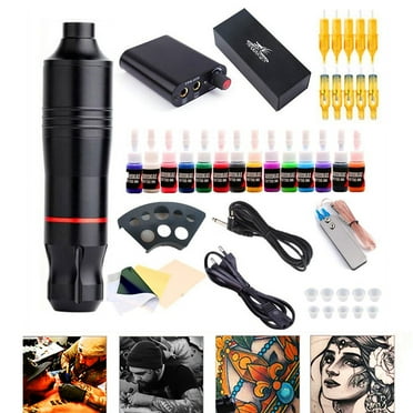 Lism Tatuaje Machine Kit with Power Supply Professional Permanent Makeup Supplies Inks for Artists and Beginners 2LB