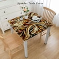 thumbnail image 2 of nygtbtfer Day Theme TableCloths,Holiday Food Turkey Cartoon,Wipeable TableCloths Cover Mat Spill Proof Table Covers,for Festival Holiday Celebrate Party Decoration,Brown Multicolor Elastic Edge, 2 of 7