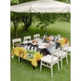 thumbnail image 4 of Outdoor Tablecloths with Umbrella Hole & Zipper, Cow Sunflowers Tablecloth Rectangle 60x84 Inch, Farmhouse Country Animals Floral Black Plaid Waterproof Table Cloth, Patio/Pool/Picnic Table Covers, 4 of 8