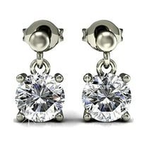 Cate & Chloe Jamie 18k White Gold Plated Stud Earrings with Swarovski Crystals Gift for Women
