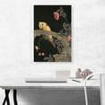 thumbnail image 2 of ARTCANVAS Parrot on the Branch of a Flowering Rose Bush Canvas Art Print by Jakuchu Ito - Size: 26" x 18" (1.50" Deep), 2 of 9