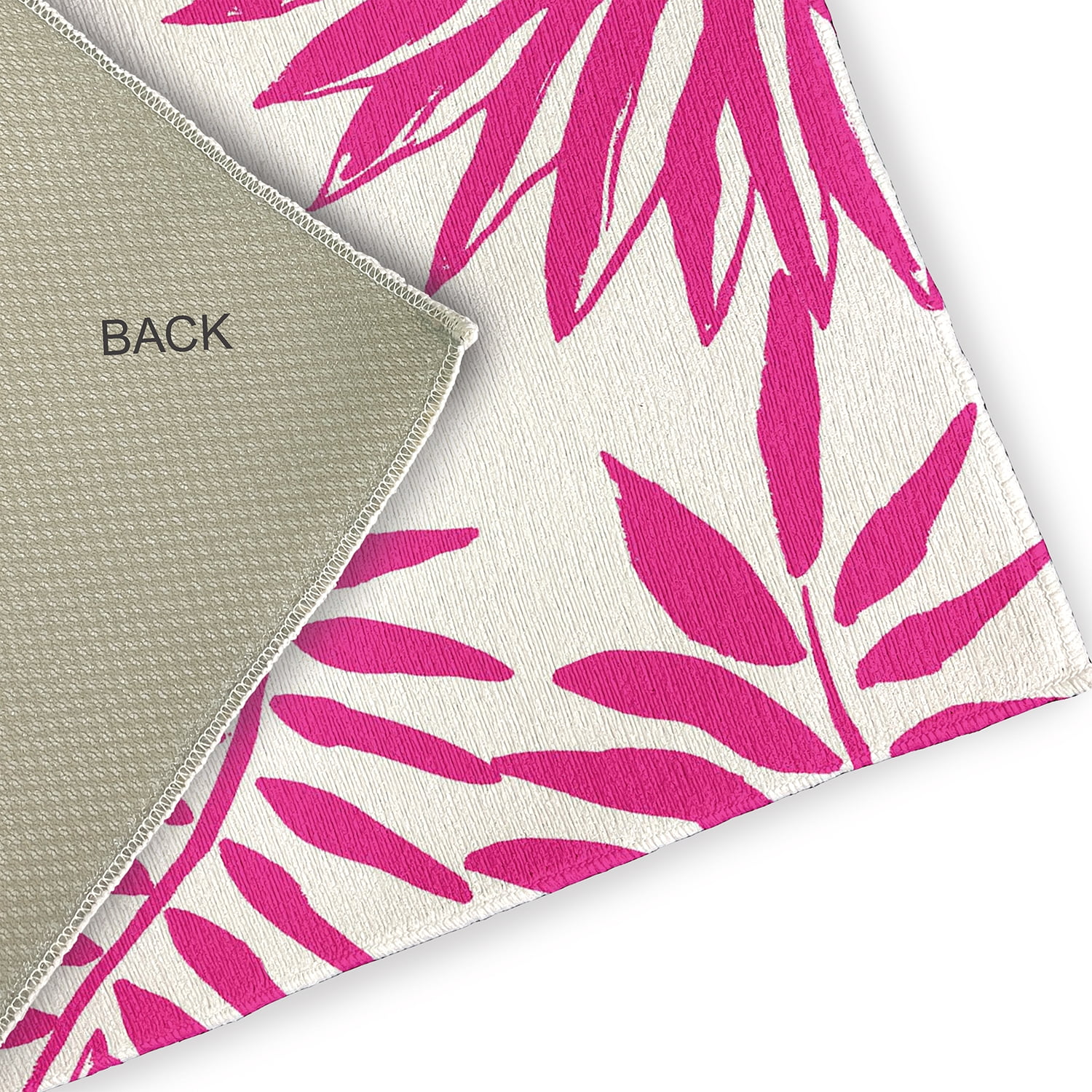 Simply Daisy 2' x 3' Orchid Pineapple Leaves Spring Chenille Indoor/Outdoor Rug
