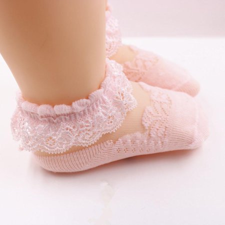 

Summer New Baby Socks Cute Lace Flower Floral Socks Pure Color Lace Elastic Socks for Daily