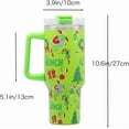 thumbnail image 2 of 40 oz Christmas Grin-chi Tumbler with Handle and Straw, Stainless Steel Tumbler with Lid Straw, Car Mug Sports Travel Christmas Gift 40oz Insulated Tumblers (Christmas 7), 2 of 4
