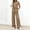 Camel, variant on Two Piece Set for Women Summer Outfits Mock Neck Sleeveless Tank Top Wide Leg Pants Athletic Matching Sets Summer Vacation Travel Outfits Trendy Going Out Suits for Womens 2026 Camel L